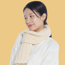 데이룩스 남녀공용 커플 니트 털목도리 롱 머플러 목도리
