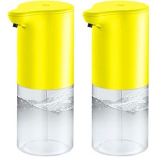농가 400ml13.5온스 비누 디스펜서 자동 터치리스 핸드 적외선 센서 클리어 펌프 보틀 사용, 2-Pack