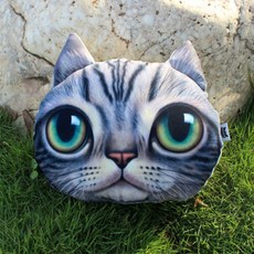 목 자동차용 X-DOLLS 쿠션 XD109T그래이냥이 휴식 베개 66277PC 1(ea)