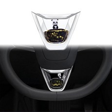 아마존평점4.5+ 미국출고 133633 YJMOTO 스티어링 휠 패널 커버 테슬라에 적합 새로운 리프레시 모델 3 하이랜드 퍼포먼스 Y 주니퍼 프레임 트림 장식 액세서리(블랙, 블랙 스타일