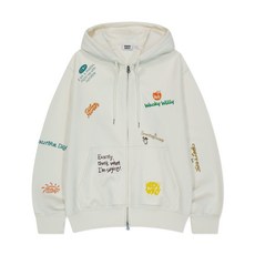 [국내매장정품] 와키윌리 WACKY WILLY 키키 올오버 그래피티 후드집업 크림 WA2501HZ14CM 150768