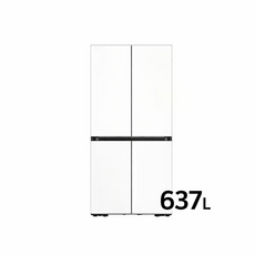 삼성전자 비스포크 AI 하이브리드 1등급 637L 냉장고 4도어 키친핏 Max UV탈취 RM70F64R1X