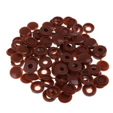 힌지 플라스틱 스크류 너트 고정 버튼 접이식 가구 볼트 장식 커버 스냅 보호 하드웨어, brown, 10pcs, 01 brown, 1개
