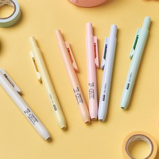 똑딱이 형광펜 모리스 파스텔 노크식 너스피아 마일드, 똑딱이 파스텔 형광펜 - 민트