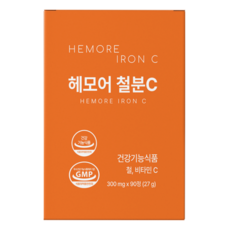 빈혈 고함량 어지럼증 도움 영양제 체내흡수 철분제, 90정, 1개