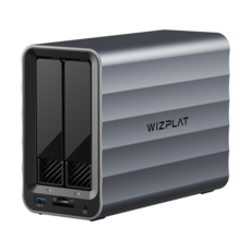 위즈플랫 HDX200UH 2베이 레이드 외장하드 스토리지 USB 허브, 1개