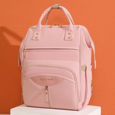媽媽包 媽咪包 母嬰包 多功能包包 便攜式媽媽包高品質媽咪包外出輕便手提雙肩包多功能大容量母嬰包帶娃外出背包, 粉色