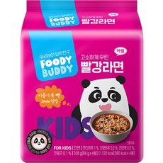 foodybuddy 紅色拉麵, 84g, 4個, 牛肉口味