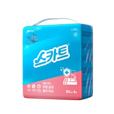 스카트 세균닦는 주방살균 행주 티슈 80매 6입 1개(480매), 스카트 세균닦는 주방살균 행주 티슈, 80매, 6입,