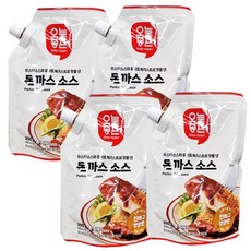 진하고 깔끔한 돈까스 소스 우스타소스와 토마토페이스트 베이스 돈가스소스, 4개, 350g