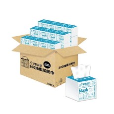 淨新(箱購)台灣製300抽抽取式衛生紙面紙柔紙巾, 1個, 36個裝