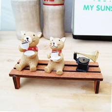 장식 카페소품 가족 커피 인형소품 1P 고양이 는 감성소품 미니어처 인테리어인형 미니소품 소품 장식인형, 본상품