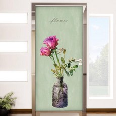 아트박스/꾸밈 ib203-엔틱꽃병과장미_현관문시트지, 본품