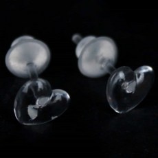 소소 투명 실리콘피어싱 하트 10P 투명귀걸이