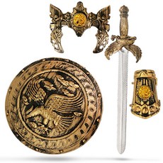 파티의상 코스프레 복장 검투사 전사 갑옷 장군 갑옷 칼 방패 한개옵션1 녹색 검 갑옷 플러스 방패 세트