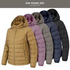 김영주스포츠 여성 웰론 경량 패딩 후드 점퍼 WJ252