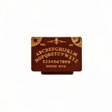 Veloshine 보관 서랍이 있는 나무 미니 스피릿 보드 고딕 문자 및 숫자 선버스트 디자인 장식용 Ouija 스타일 홈 장식품 (B), B