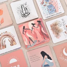 EMPOWERING WOMEN女性勵志英文卡片 紅盒版 珠光磨砂質感 團康活動 療癒靜心 自我成長