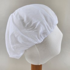 매쉬 위생 모자 조리 주방 영양사 조리사 급식 통풍 망사 메쉬 헤어 캡 두건 커버 밴드 백색, 화이트, 1개