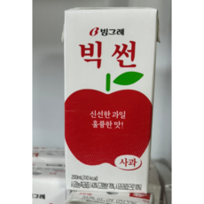 빙그레 빅썬 사과 과채주스, 200ml, 72개