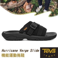 【美國 TEVA】Hurricane Verge Slide 男款可調式運動拖鞋 TV1136230BLK, US 8