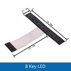 DS 2R 버튼 멤브레인 매트릭스 4X5 키패드 제어판 DIY 키트가있는 LED ARDUINO 패드 어레이 1X6 스위치 키보드, 8 Key LED