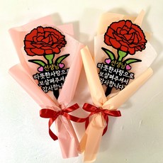 카네이션꽃다발 꽃다발토퍼 스승의날 선물 선생님카네이션 카네이션토퍼, 1개