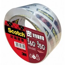 3M 密封封箱透明膠帶313(寬48mm長35M)增黏增厚 耐磨損 包裝用 文具, 1個