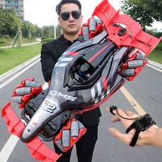 루미에뜨 대형 RC 자동차 손동작 센서 감응 4WD 스턴트카 스프레이 기능 원격조종 장난감 선물용, 1개, 2_4_초대형F1음악원터치분무레드