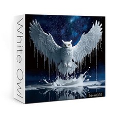해외 BBOLDIN 성인용 강아지 독특한 퍼즐 1000피스 아트 직소 가을 락 스톤 미국매장정품+ 1729075, White Owl.