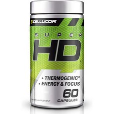 Cellucor Super HD 열생성 지방 연소제 체중 감량 보충제 식욕 억제제 에너지 부스터 Capsimax 녹차 추출물 160mg 카페인 및 기타 60캡슐포장은 다를 수, Cellucor Super HD 열생성 지방 연소제 체, 1개