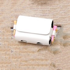 그리뉴얼 골프파우치 골프볼주머니 공주머니 공파우치, 화이트, 1개