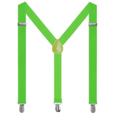성인 멜빵 어른 얇은 어깨 집게멜빵 그린