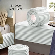 헤드보드 충돌방지 패드 접착식 벽 쿠션 방수 실리콘 마감 보호용 쿠션, 화이트  너비 20cm/두께 1.3cm 1미터 모자급