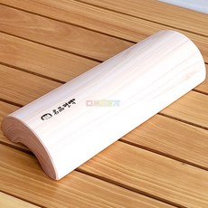 히노끼 편백 경침 반원형 나무 베개 목편한 어르신 베게, 편백경침 반쪽 30cm