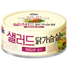 사조 샐러드 닭가슴살 매콤달콤 살사 통조림, 135g, 2개