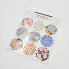 일본풍 문양 꾸미기 장식 스티커 9종