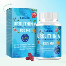 유로리틴 우롤리틴 A 800mg 미토콘드리아 석류추출물 강황 120정 4개월분 CHECKYOU, 1개