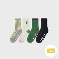 데일리라이크 KIDS 포인트 크루 키즈 삭스 4P - 02 세트 SMLXL 164729, 데일리라이크 XL