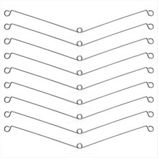 10pcs 오목한 조명 스프링 클립 오목한 조명 비틀림 스프링 클립 금속 오목한 조명 액세서리, 10pcs, 은