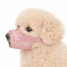 렛츠독 강아지 벨크로 경량 메쉬 입마개 산책용 훈련용 마스크 M, 메쉬핑크, 1개