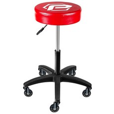 Powerbuilt Rolling Shop 스툴 높이 조절 가능 패딩 포함 기계식 디테일러 차고 시트 - 240250 레드 283868, Powerbuilt Rolling Shop 스툴, 높이