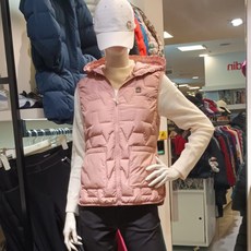 마코스포츠 24년 겨울 골프 이월 여성 퀼팅변형 경량 패딩 덕다운 베스트 후드 조끼 MOW4-DV01