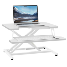 Ergomaker 모션 데스크 에어 리프트 높이조절 테이블 스탠딩 컴퓨터 책상 55*40cm, 화이트