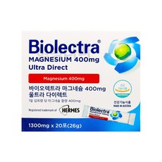 바이오렉트라 헤어메스 마그네슘 400 울트라 다이렉트, 마그네슘 1300mg x 20포, 1개, 26g