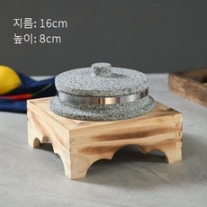 가마솥 돌솥 솥밥 한식 업소용 식당 1인용 뚝배기 미니 12cm (뚜껑+접시) 1개, 16cm (뚜껑+접시) × 1개