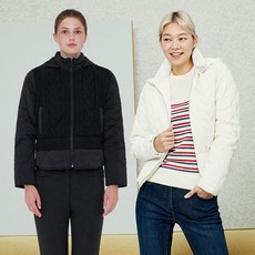 JDX JDX 여성 꽈배기 니트 점퍼 2종택1