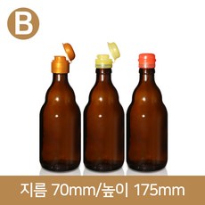 유리병 (B타입)웨이 갈색기름병 330ml(A-W), 1개