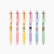 아이콘스 카카오프렌즈 3색 볼펜 0.7mm 6p 세트, 혼합 색상, 1세트