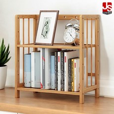 JS리빙 인테리어 칸막이 책꽂이 스탠드 선반 공부방 보조 북앤드 사무실 책상 정리 2단 전면 책장 틈새 정리대 원목 서재 넓은 진열대 / JSLIVING#MD:B-R99374D, 2단선반 책꽂이-브리드